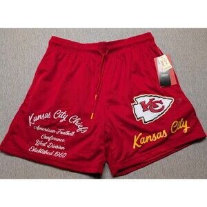 NWT Ultra Game Kansas City Chiefs Unisex Mesh 6" Red Shorts Large